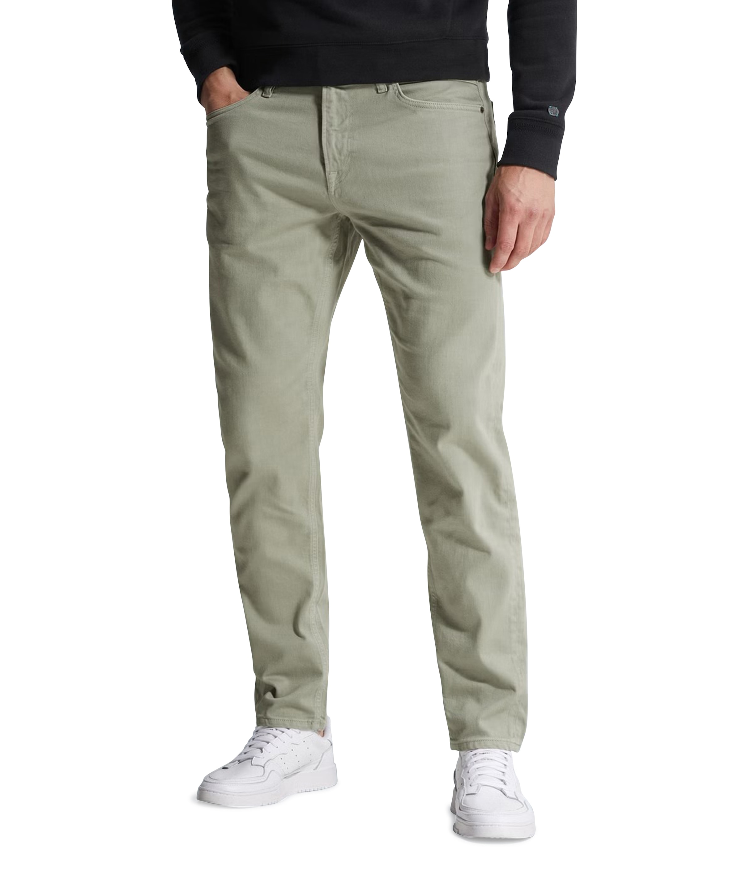 Cast Iron VALVER REGULAR SLUB STRETCH heren jeans groen