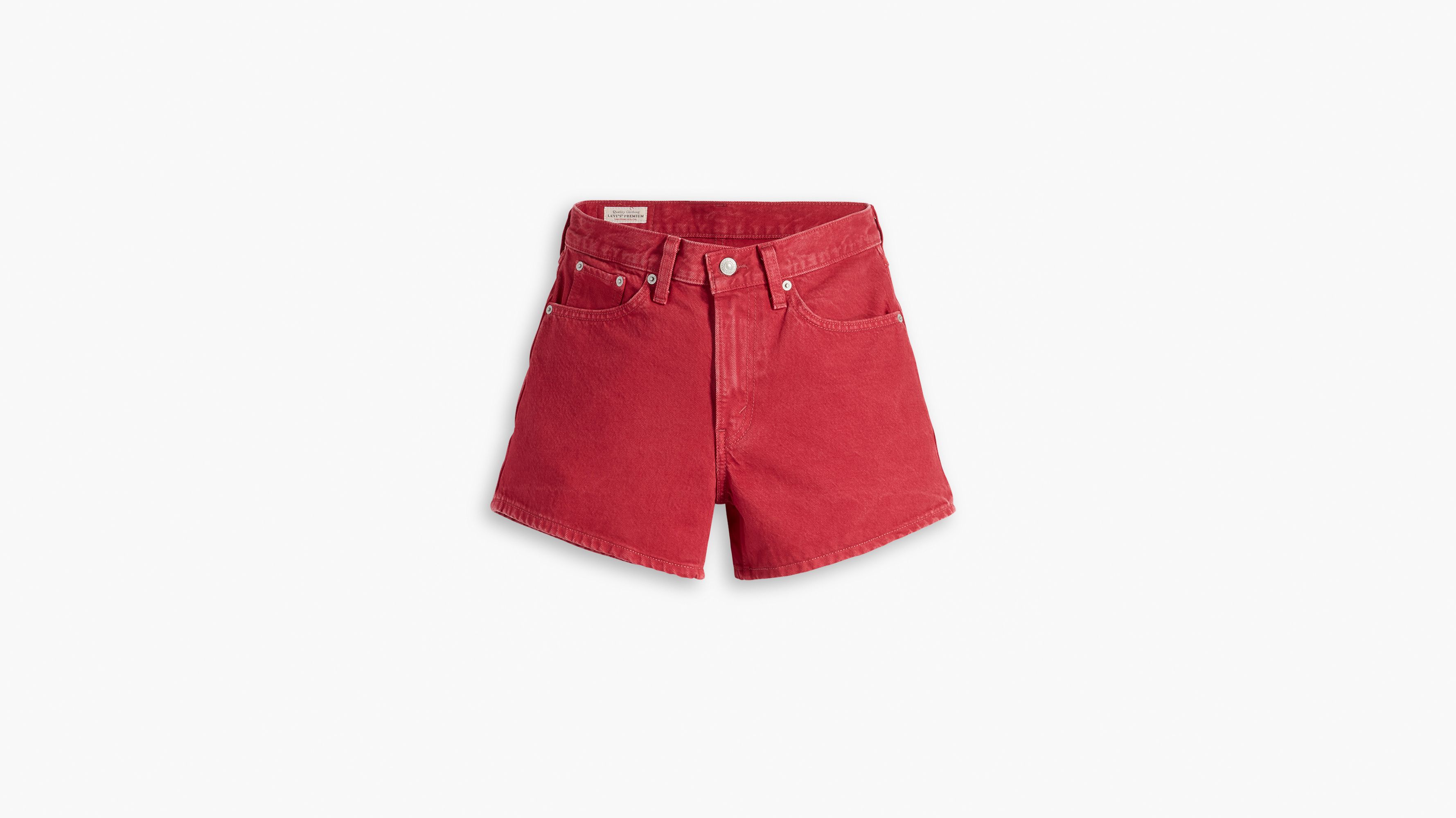 Short Mom ’80 - Red Garment Dye - Rouge