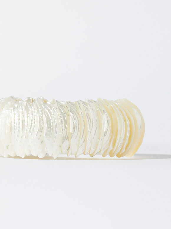 Pulseira ajustável com conchas - Dourada