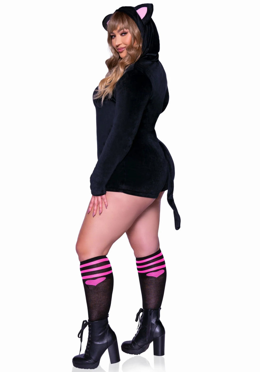 Kat Kostuum Zwart Dames Bodysuit Leg Avenue
