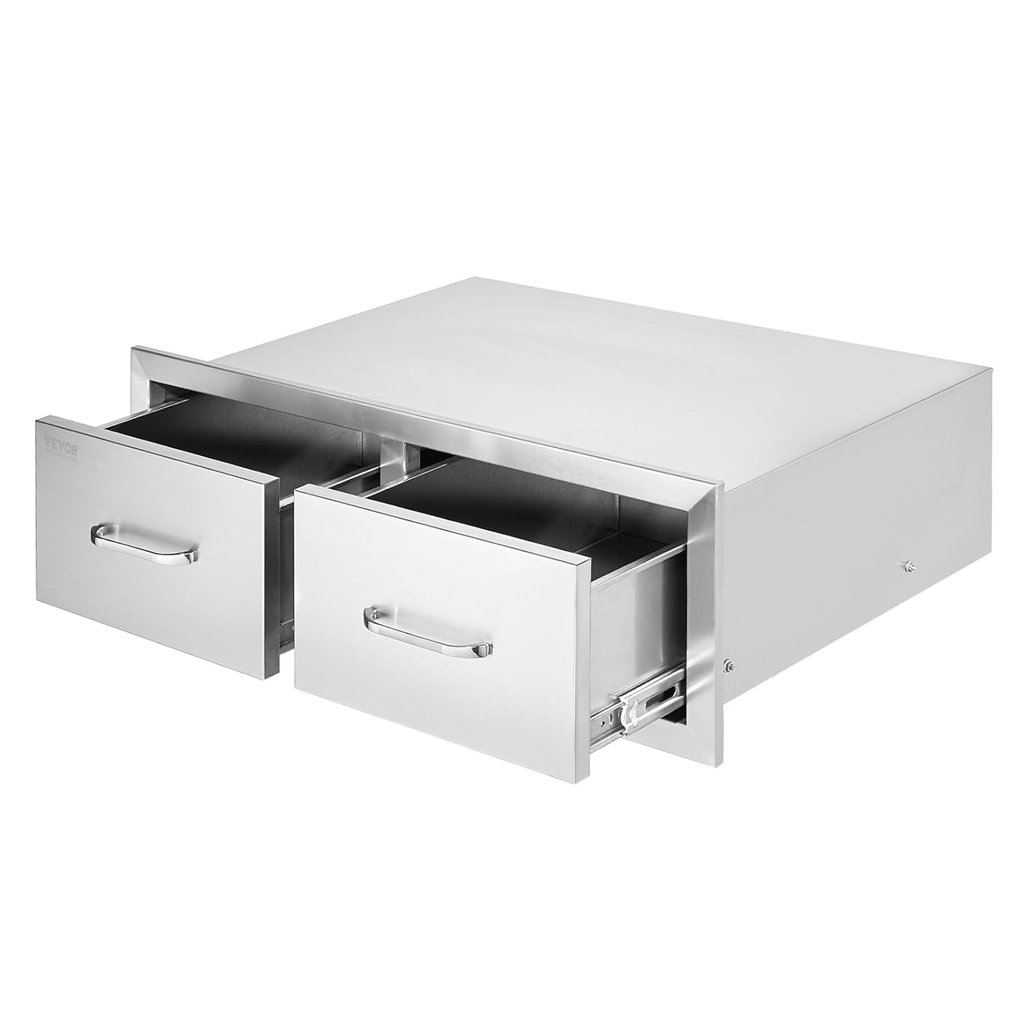 VEVOR 75 x 25 x 50cm küchenschublade Edelstahl Doppelschicht BBQ Tür Vertikal BBQ Island für Außenküche