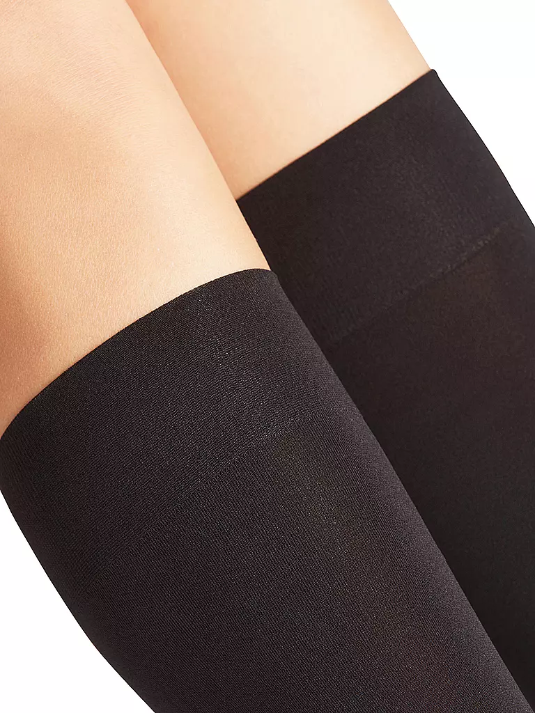 FALKE Kniestrümpfe Seidenglatt 40 den  black schwarz