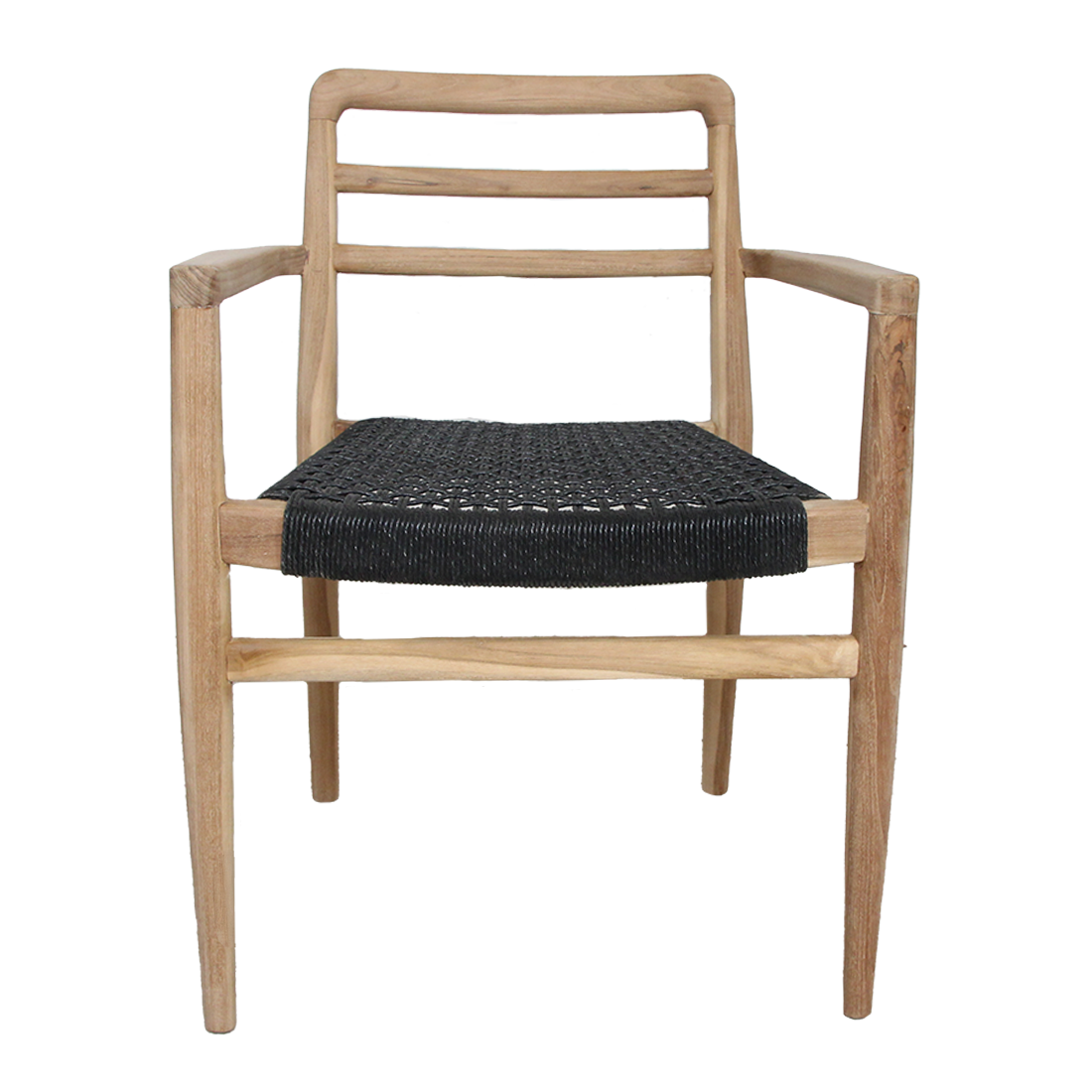 Tuinstoel Verano met armleuning zwart