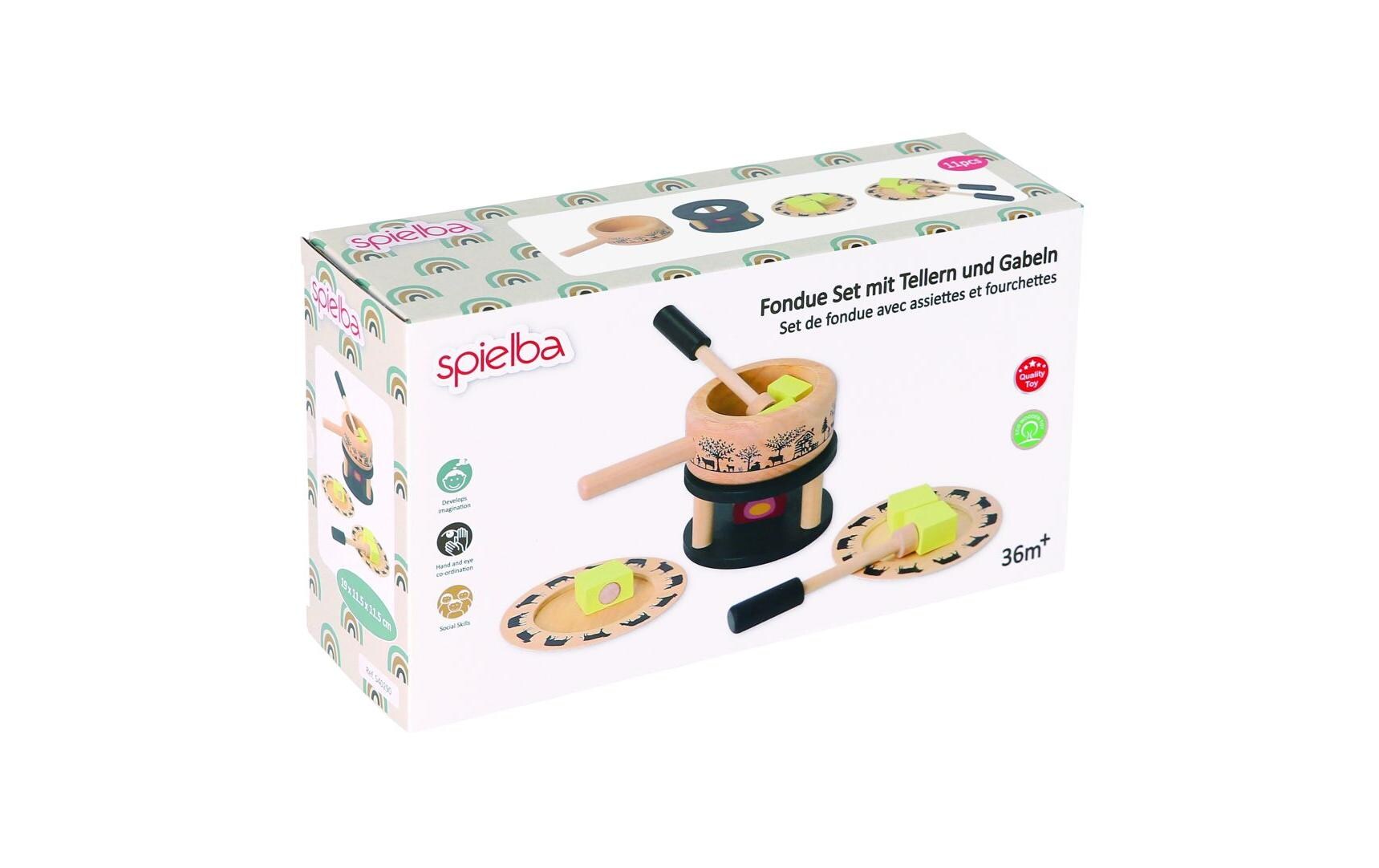 Fondue Set mit Teller und GabelHochwertiges Fondue-Set