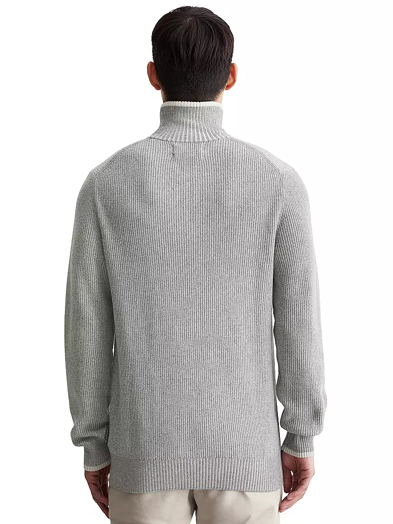MARC O'POLO Troyer Pullover grau
