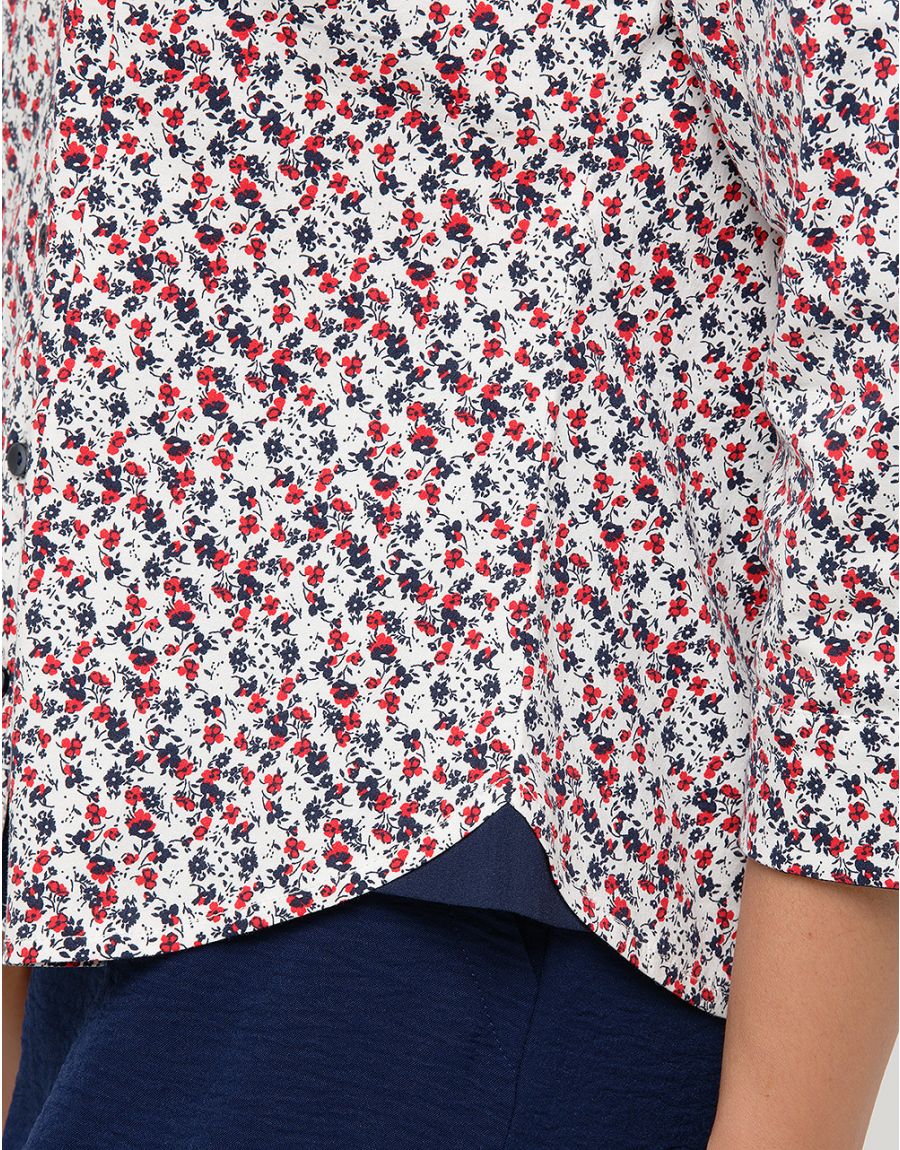 Chemisier coton fleuri