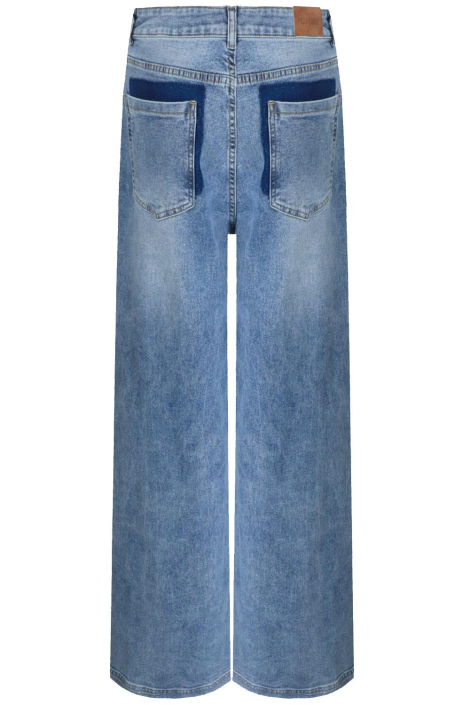 Fluresk blauwe dames jeans