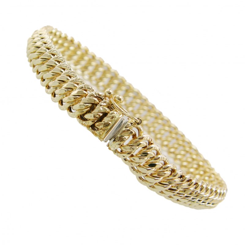 Bracelet Femme Or Jaune - Maille Américaine