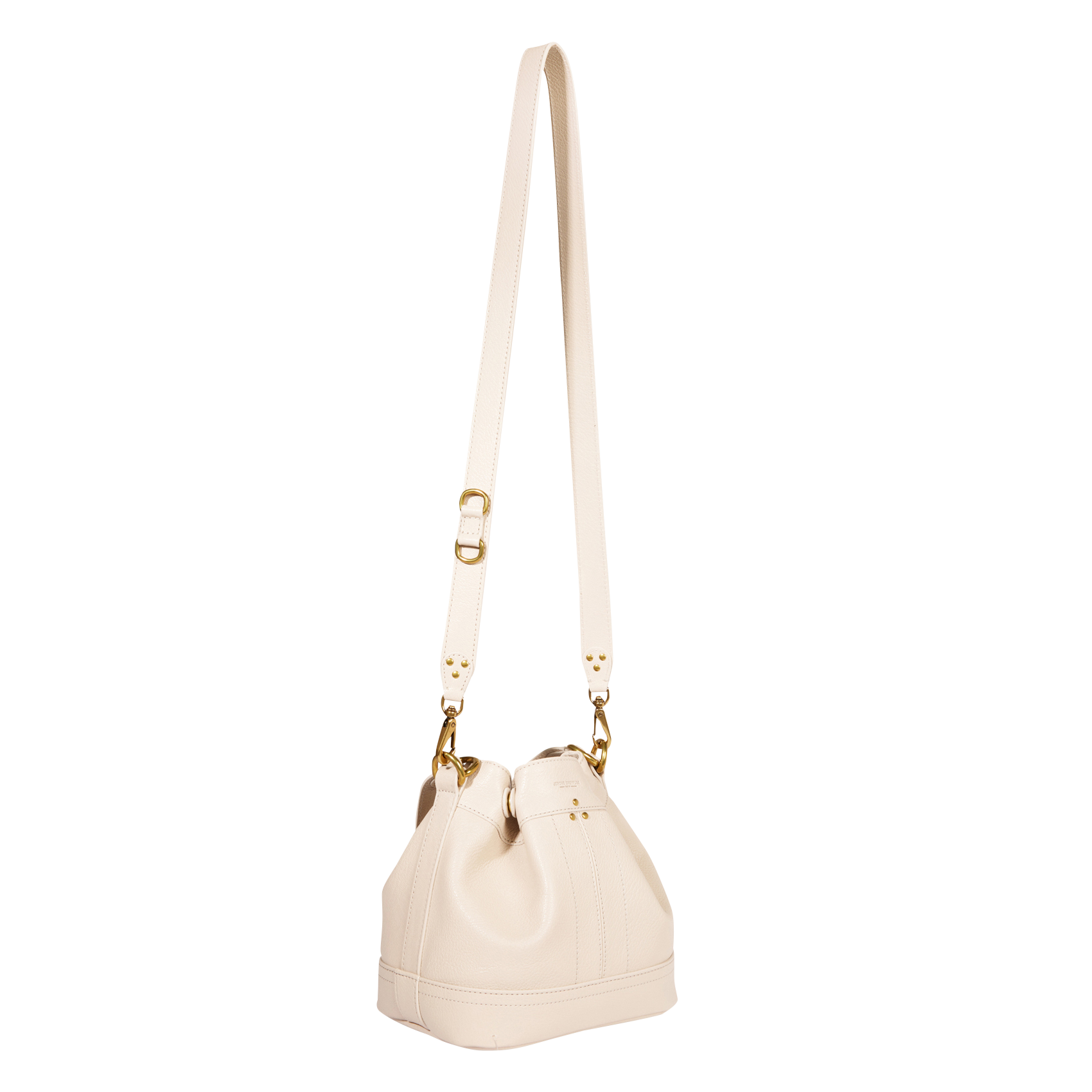 BEN S - Sac seau port épaule en cuir| Beige
