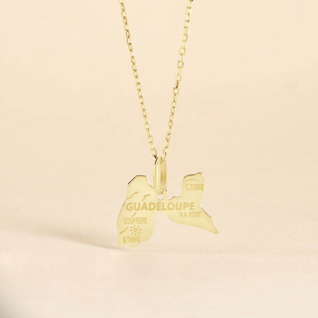 Pendentif Gaietana Guadeloupe Or Jaune