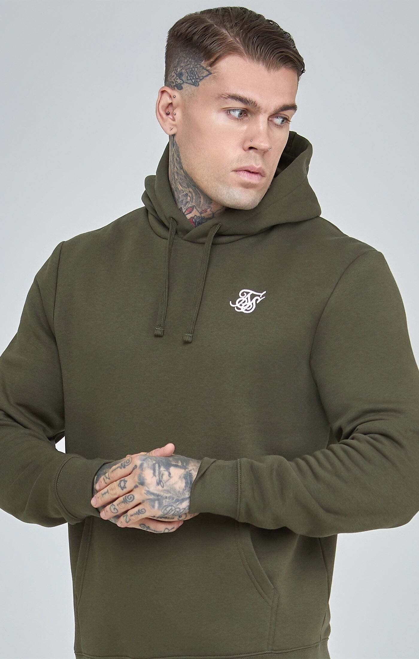 Siksilk Kapuzenpullover »Siksilk Kapuzenpullover Khaki Essential Overhead Hoodie«