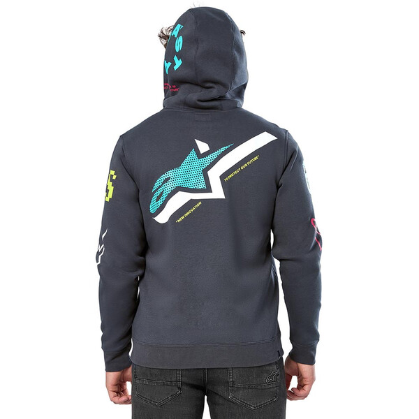 Alpinestars - Sweat zippé à capuche Variegate Gris Foncé