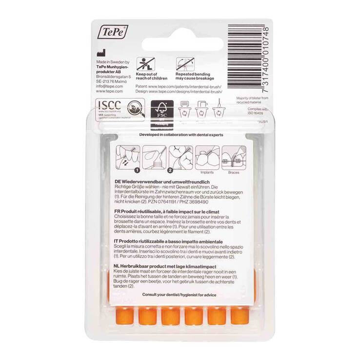 Tepe Interdentalbürste 0,45mm orange, 6 St