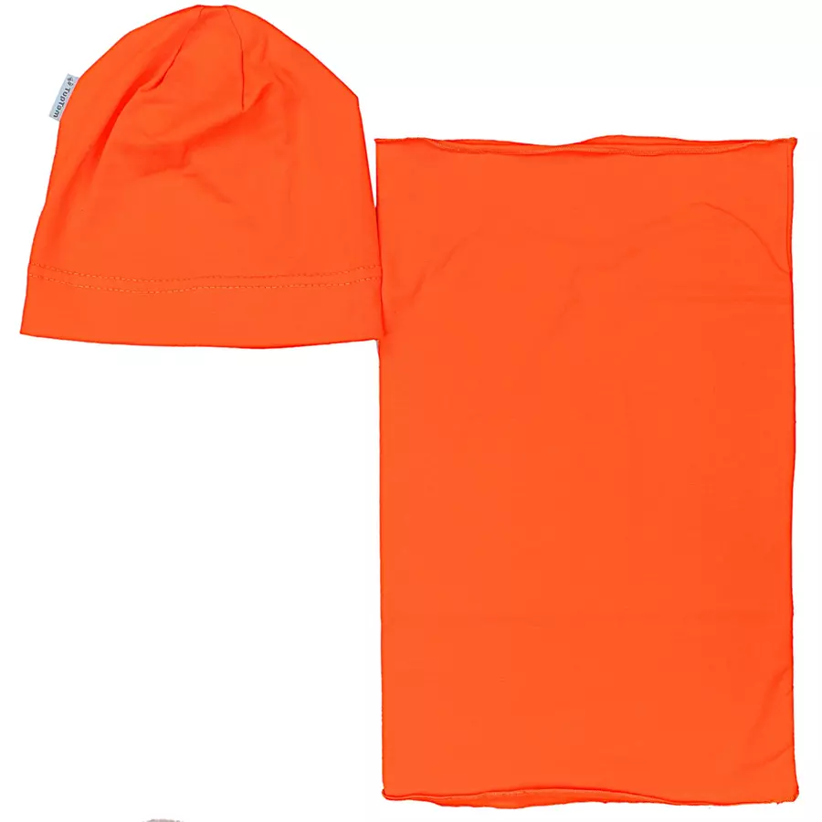 TupTam Jungen Beanie Mütze und Schlauchschal 2er Set orange