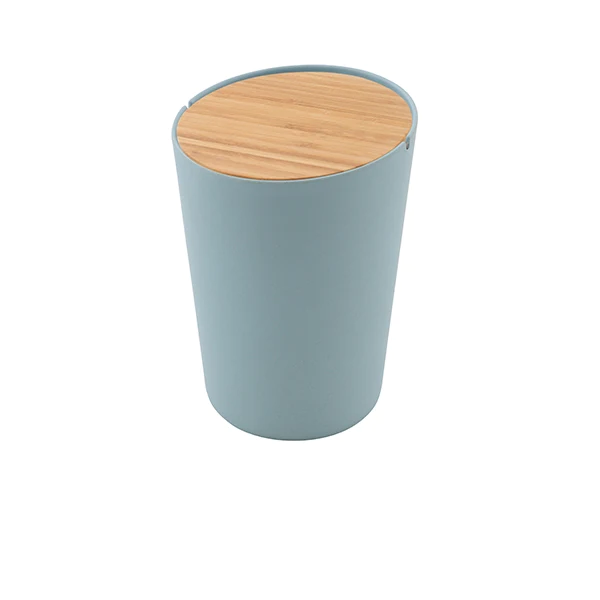 Poubelle fibre de bambou coloris bleu Point Virgule