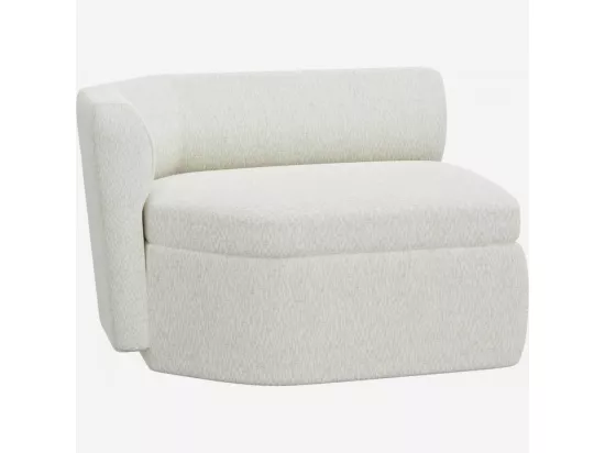 HABITAT - Méridienne gauche en tissu - Blanc albâtre - Design by Anthony Guerrée - Umberto