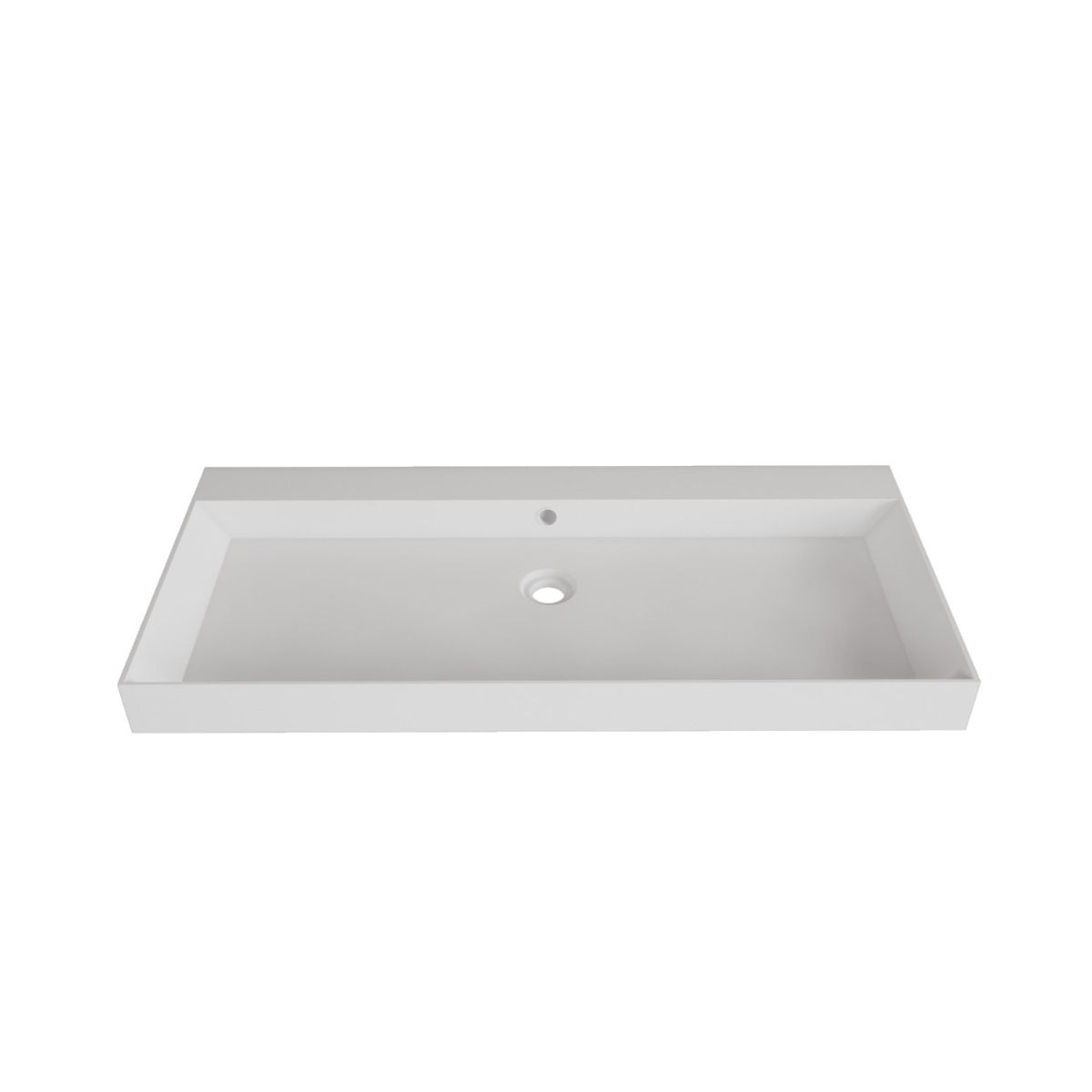 Fontana Kolo wastafelmeubel kasteel bruin 100cm mat witte wastafel 2 kraangaten met ronde spiegel