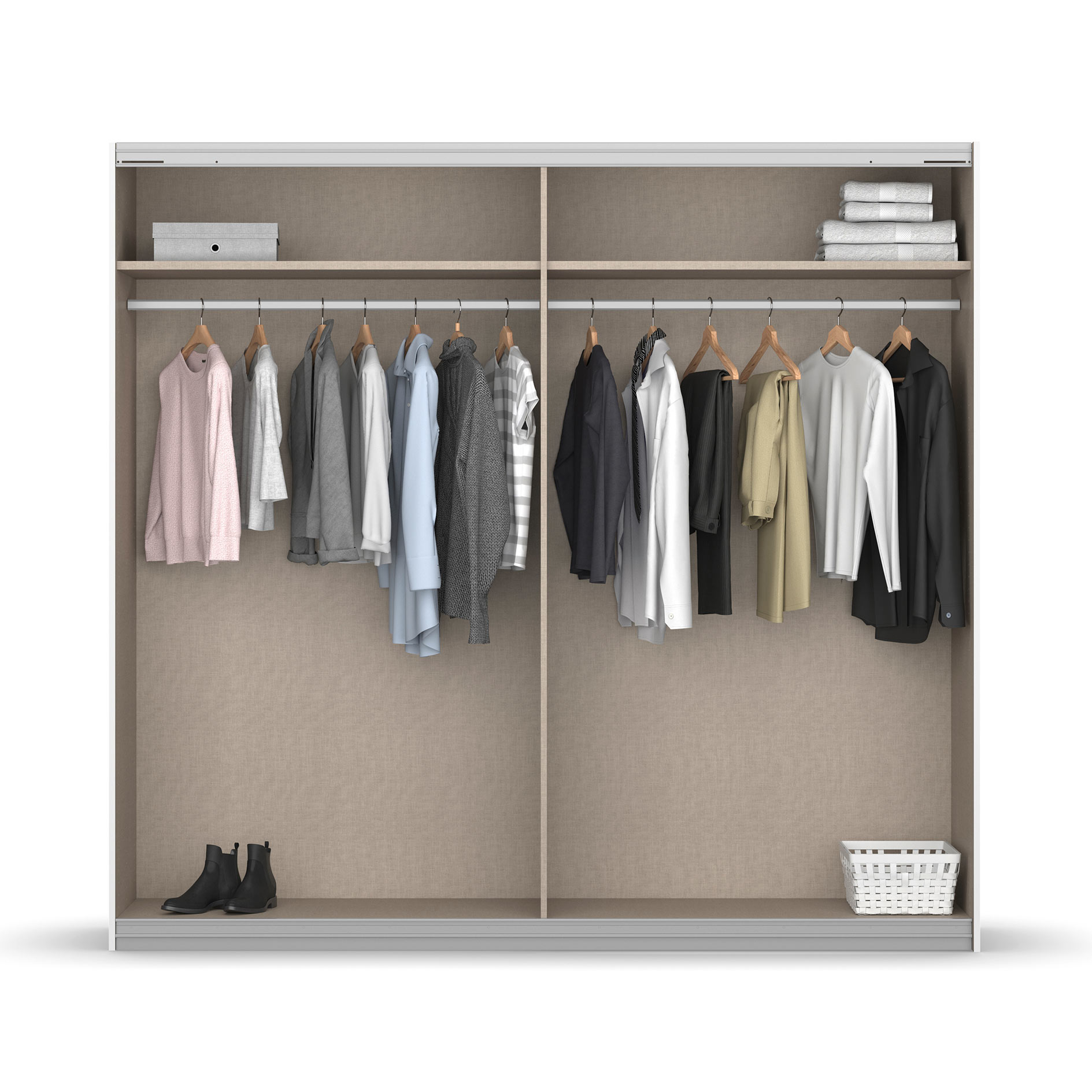 Schwebetürenschrank - Artisan Eiche - 2 Türen - 226 cm