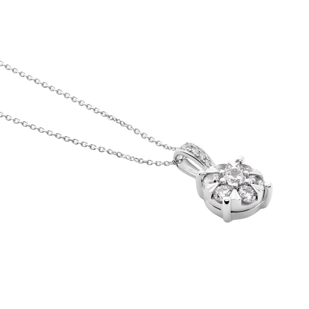 Collier Nazare Or Blanc Oxyde De Zirconium