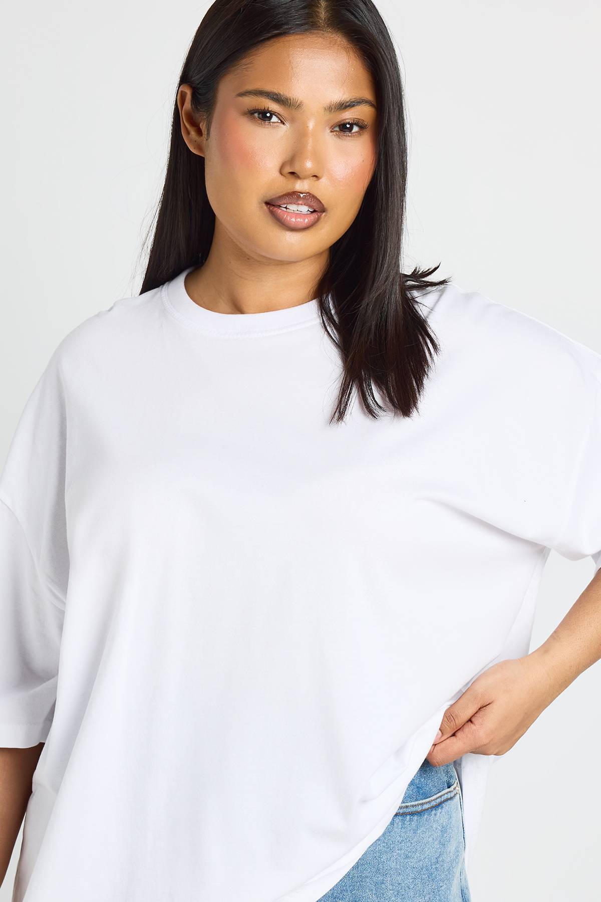 boohoo T-shirt Oversize Basique Grande Taille