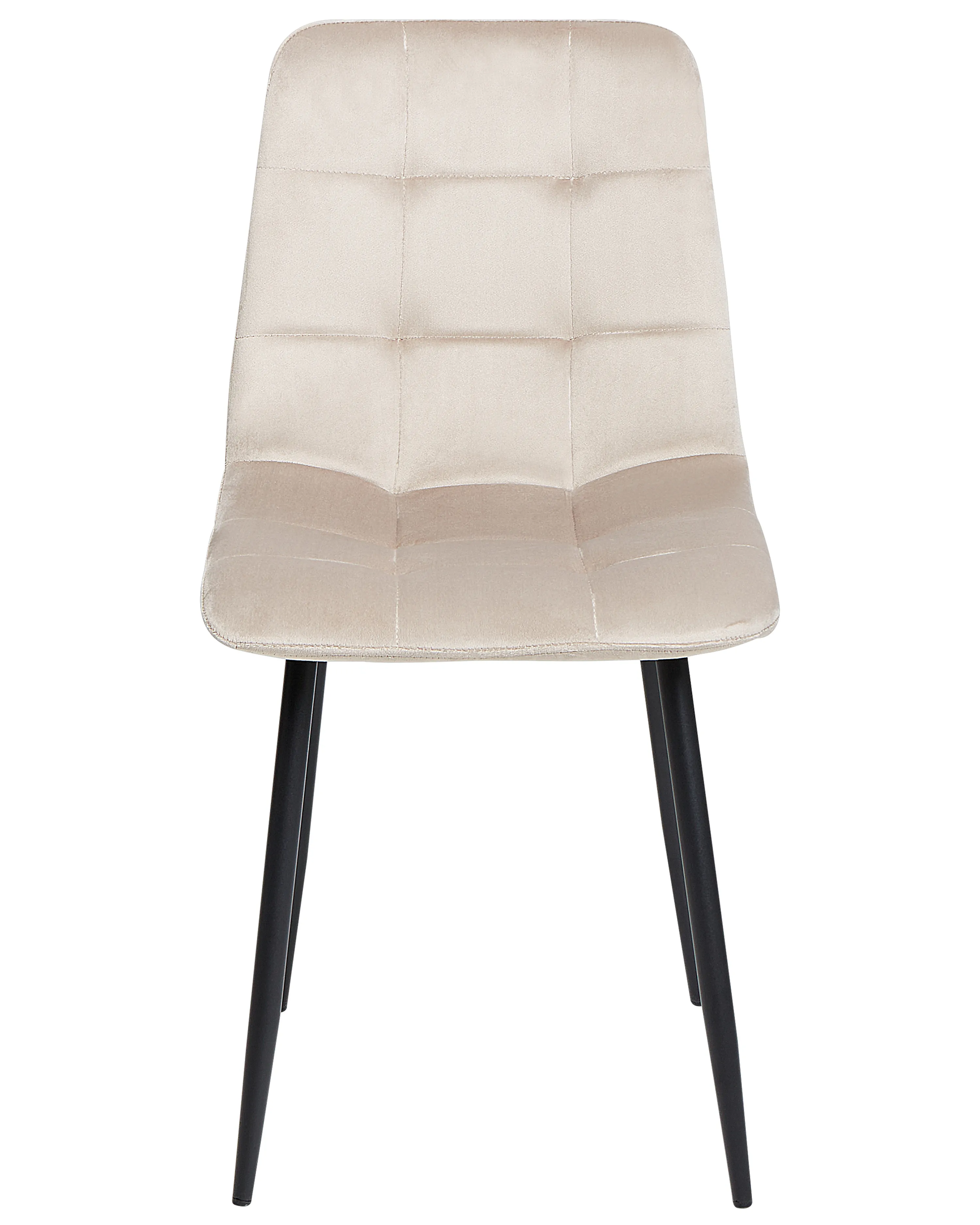 Set van 4 eetkamerstoelen POWELL Fluweel Beige