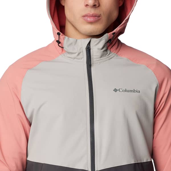 Softshell randonnée COLUMBIA PANTHER CREEK JACKET FLINT GREY/SHARK/PINK AGAVE/SHARK LOGO