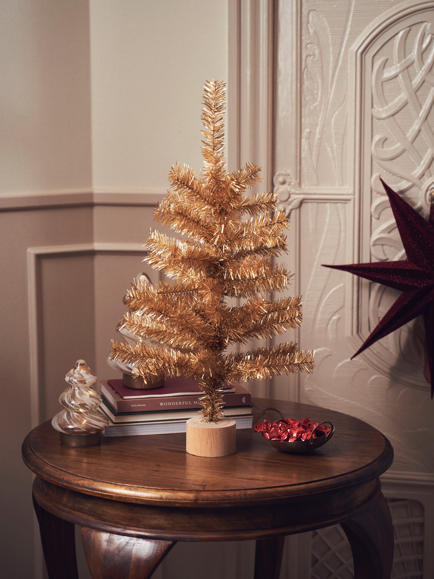 Dekorativt glittertræ | 60 cm. | Gold