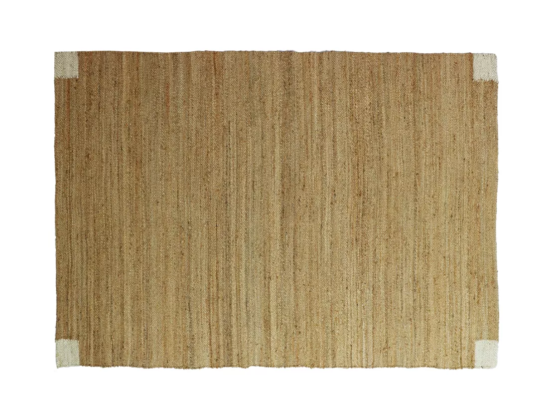 Tapis en jute tissé main - 200 x 290 cm - Naturel - ARAYA