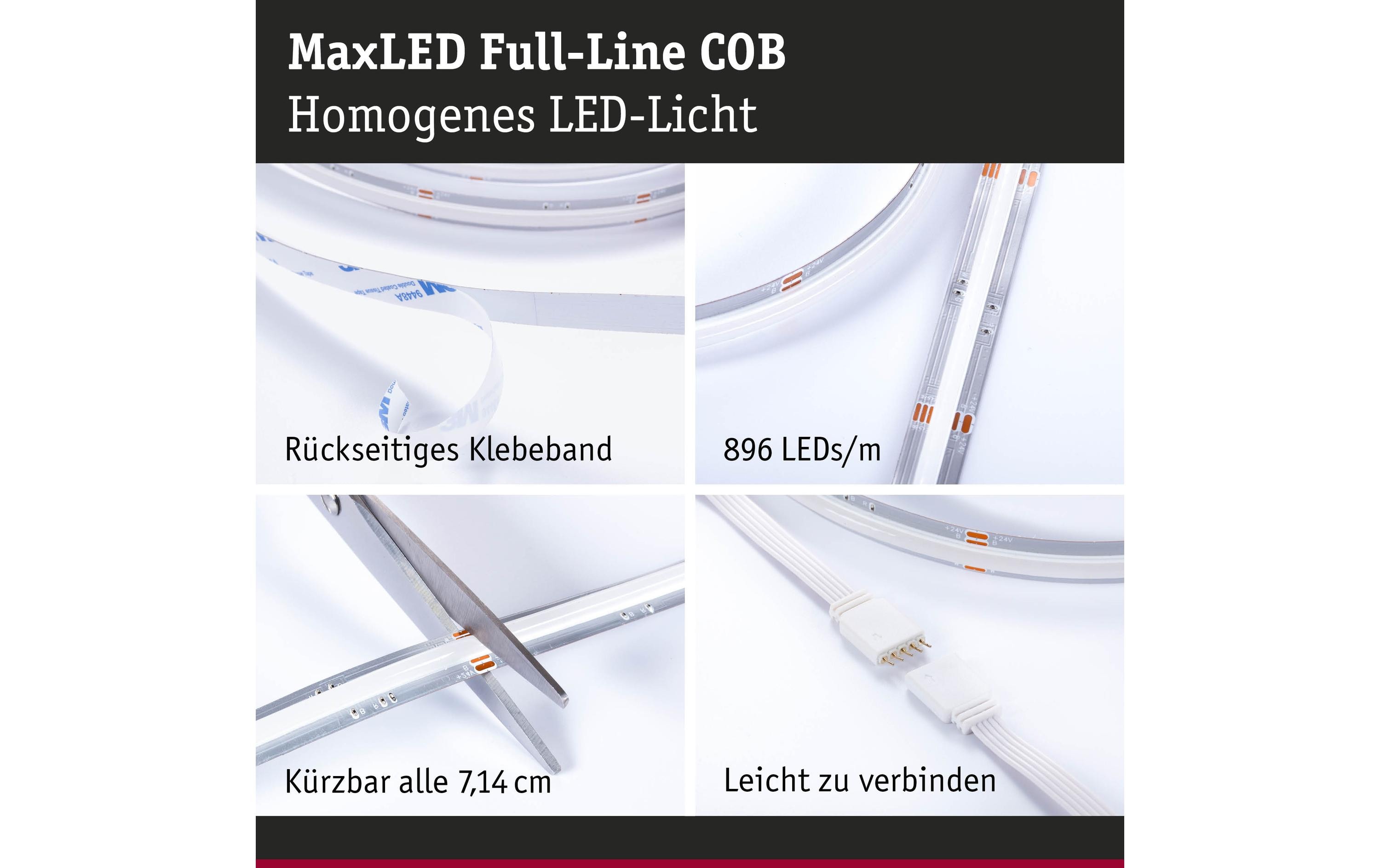 MaxLED1000 LED Strip Full-Line COB 1.5 mLight Stripes