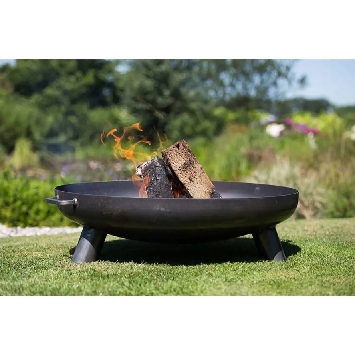 RedFire Bol à feu Salo Acier Noir 80 cm 81020