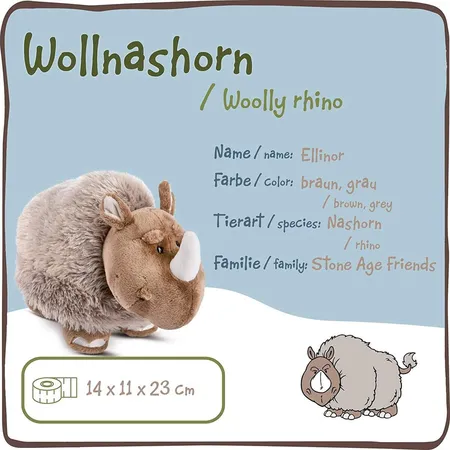 NICI Wollnashorn Ellinor, 23 cm