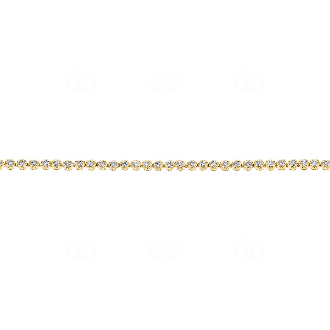1.00 Karat Diamanten Tennisarmband 750/18 K Gelbgold