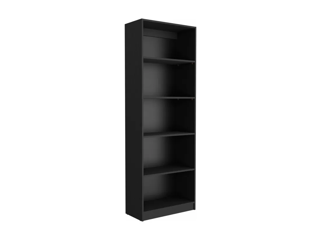 Bibliothèque de bureau en mélamine 3 pièces avec étagères, 180.6 cm X 170.6 cm X 29.9 cm , Noir