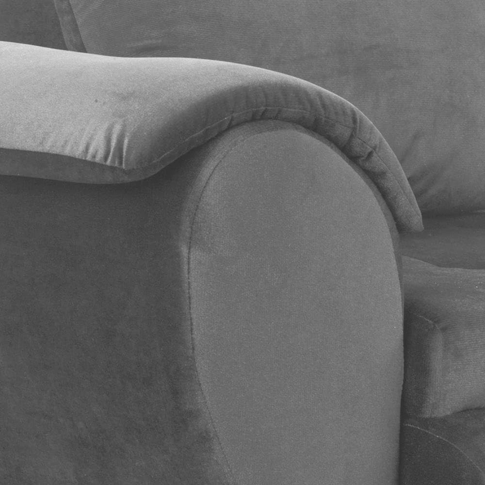 Santana Ecksofa mit Schlaffunktion und Bettkasten - Sofa mit 3 Sitzen und Robustem Überzug - Schlafcouch L-Form Universal - Modern Couch - 265x143x83 cm (Stoff Basic, Grau)