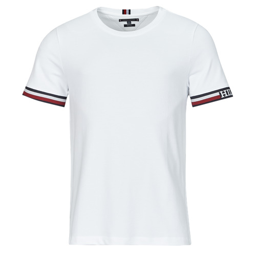 Tommy Hilfiger - MONOTYPE BOLD GSTIPPING TEE - Blanc