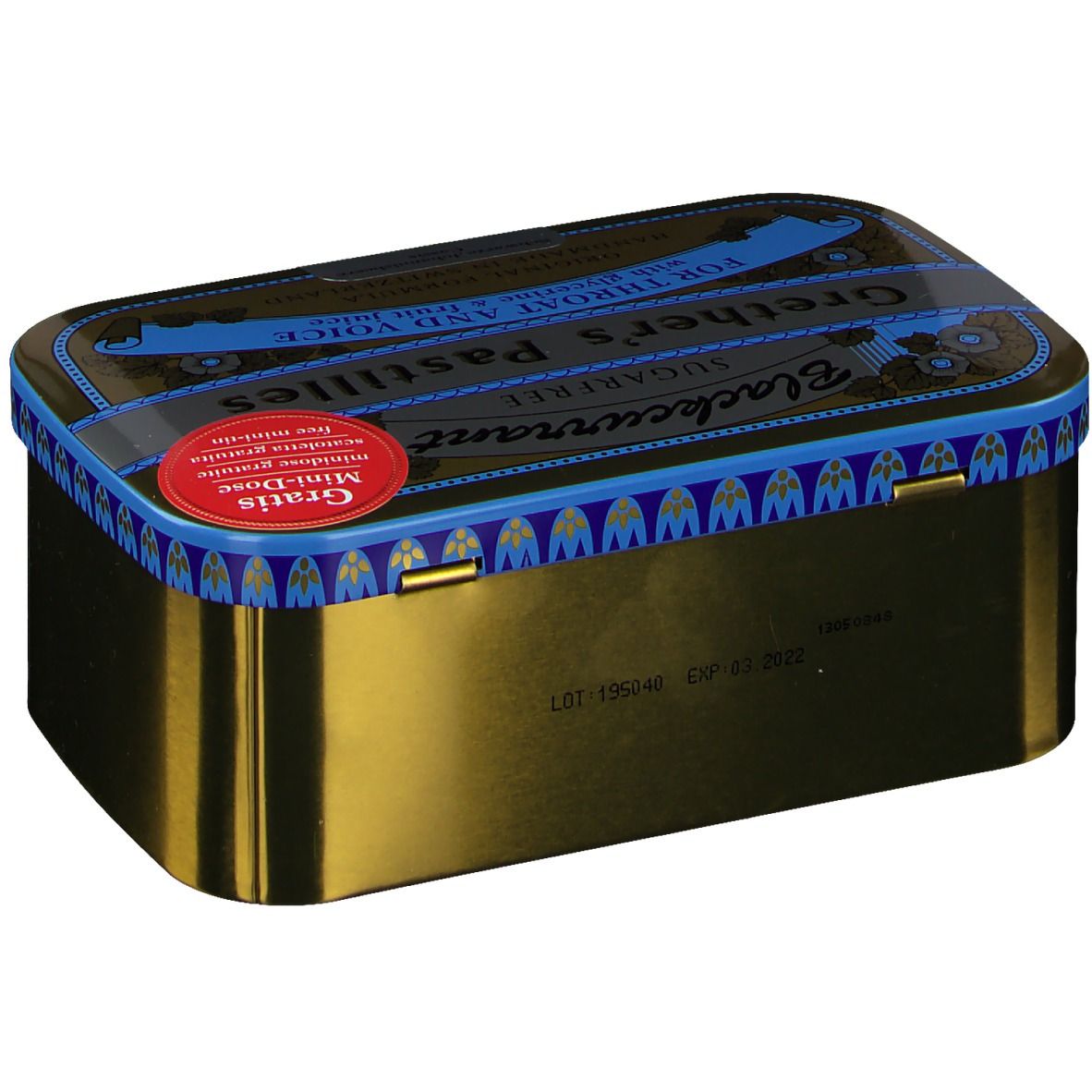 Grethers Blackcurrant Silber zuckerfreie Pastillen