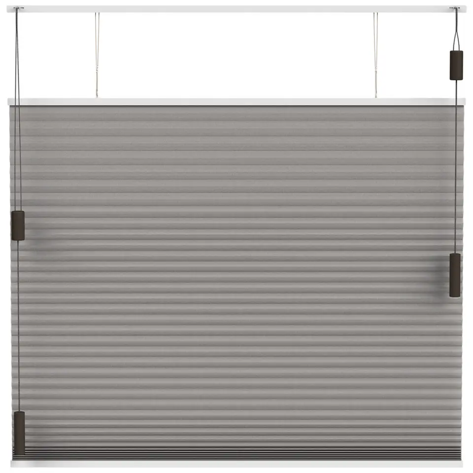 Fenstr plisségordijn Toronto dubbel 25mm lichtdoorlatend - taupe (30018)