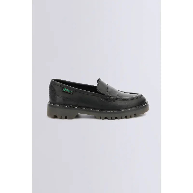 DECK LOAFER NOIR MOCASSINS Cuir Femme