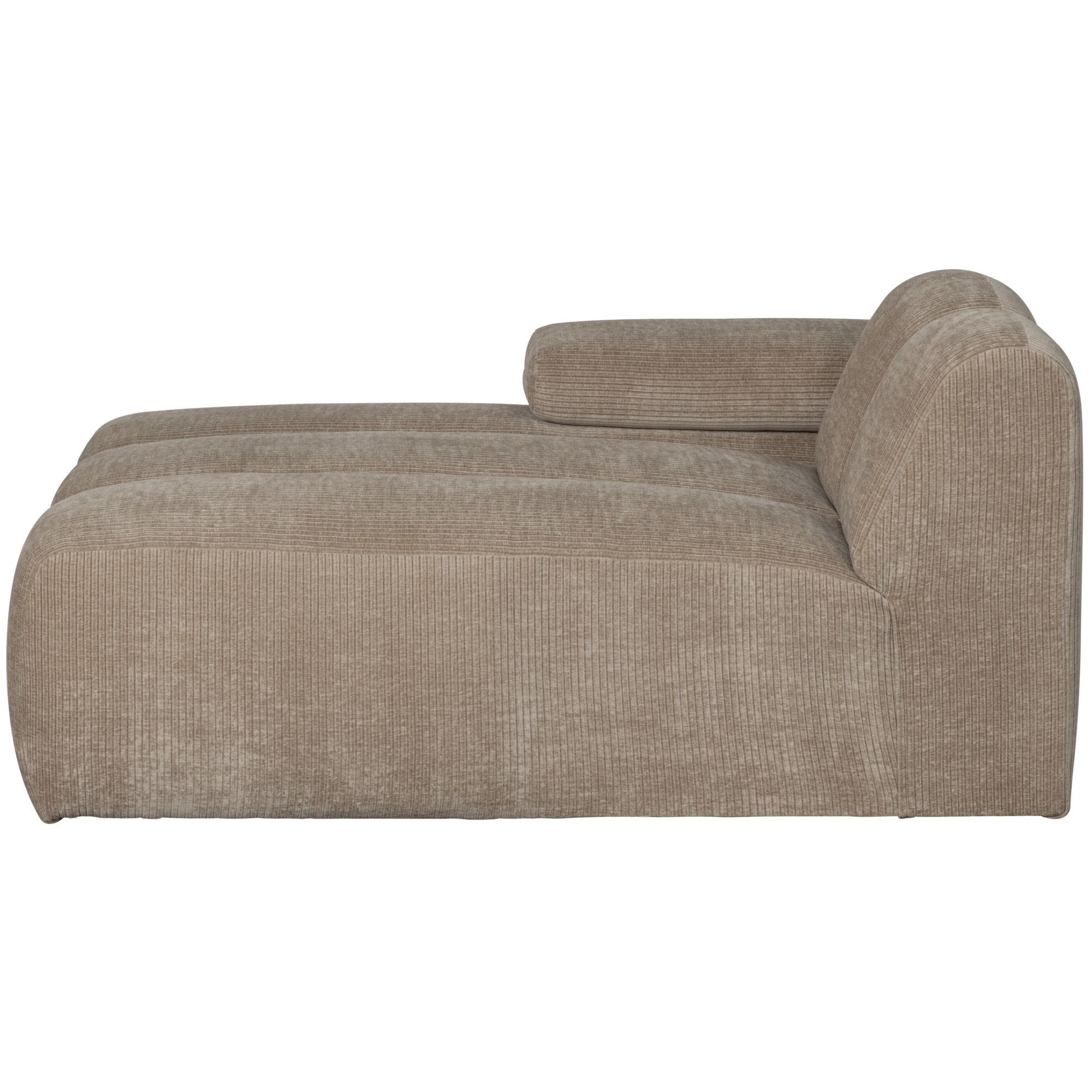Chaise Longue Mojo Element Mojo Chaise Longue Element Links - Geweven Ribstof - Donkerzand