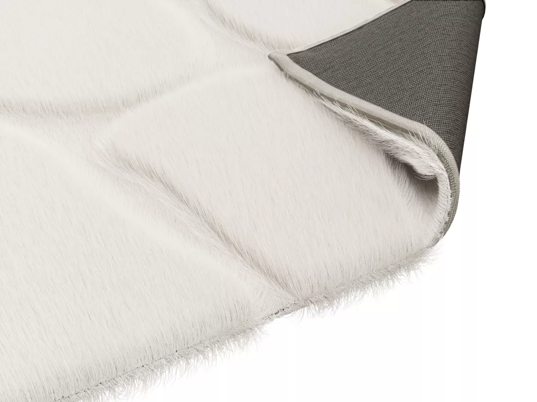 Tapis en relief effet fourrure - 120 x 160 cm - Beige - ARENSO