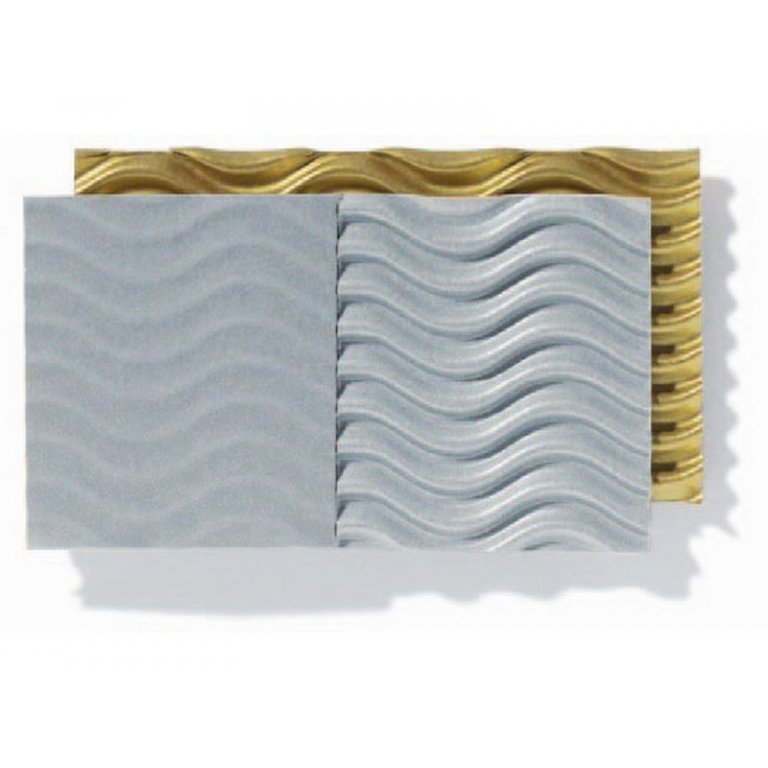 3D-Wellpappe einseitig, Bogen, metallic