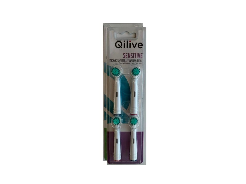 RECARGA ESCOVA DENTES QILIVE SENSITIVE X4