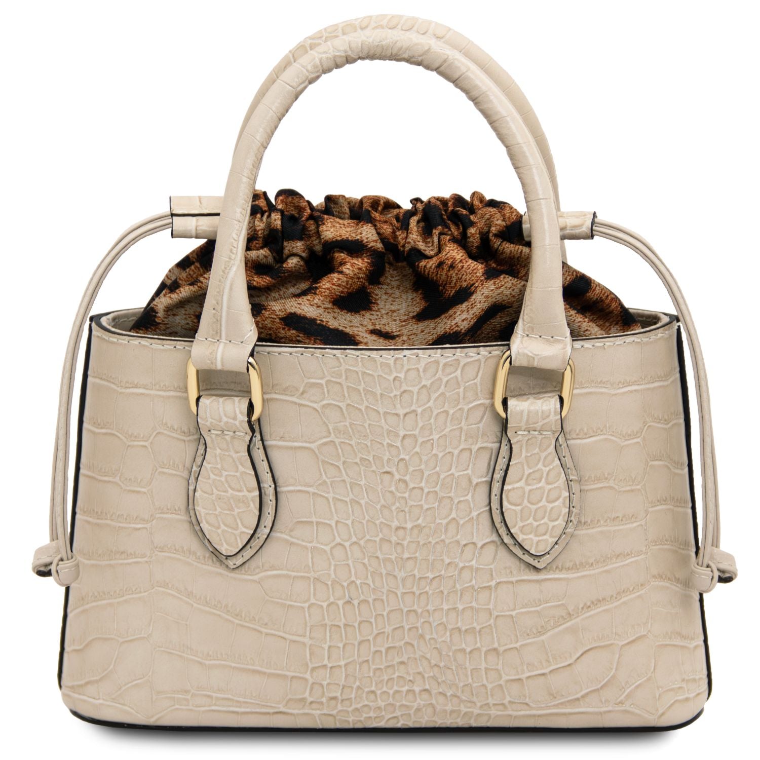 TL142510 – Croque – Croc print leren Handtas