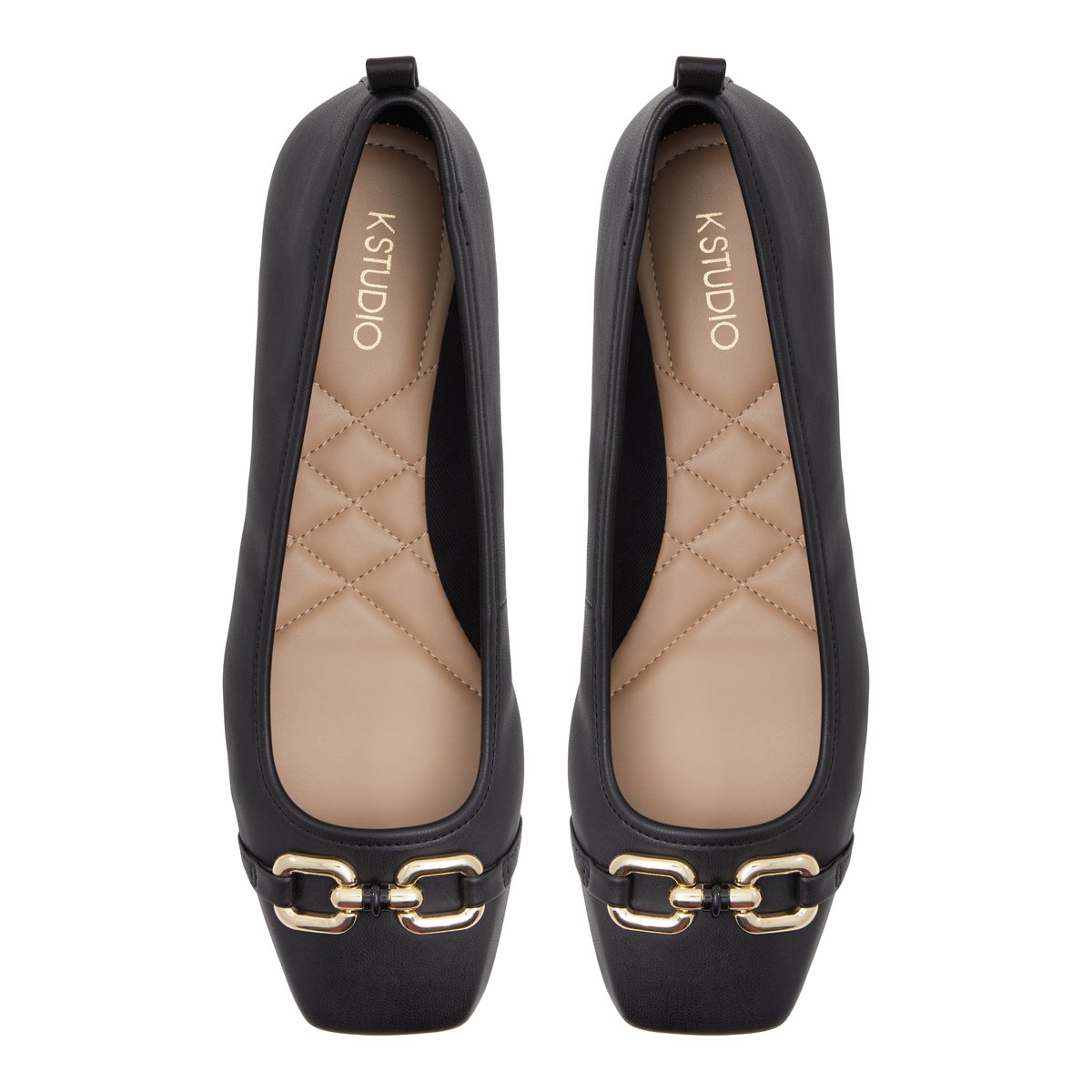 K STUDIO-Sanin-l-Ballerine - Talon plat - Noir