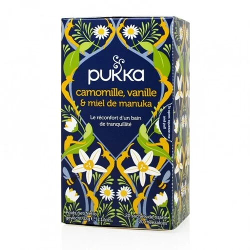 Pukka Infusion Bio Camomille Vanille et Miel de Manuka - 20 Sachets