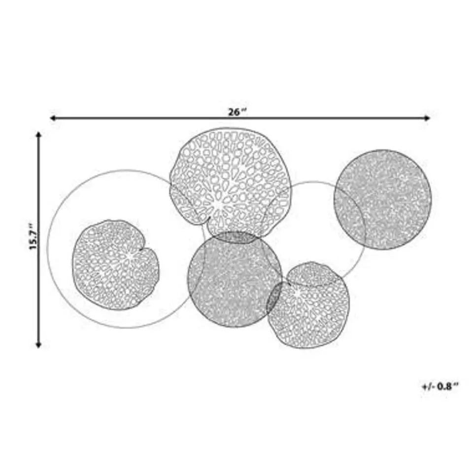 RHODIUM - Wanddecoratie - Wit - Metaal