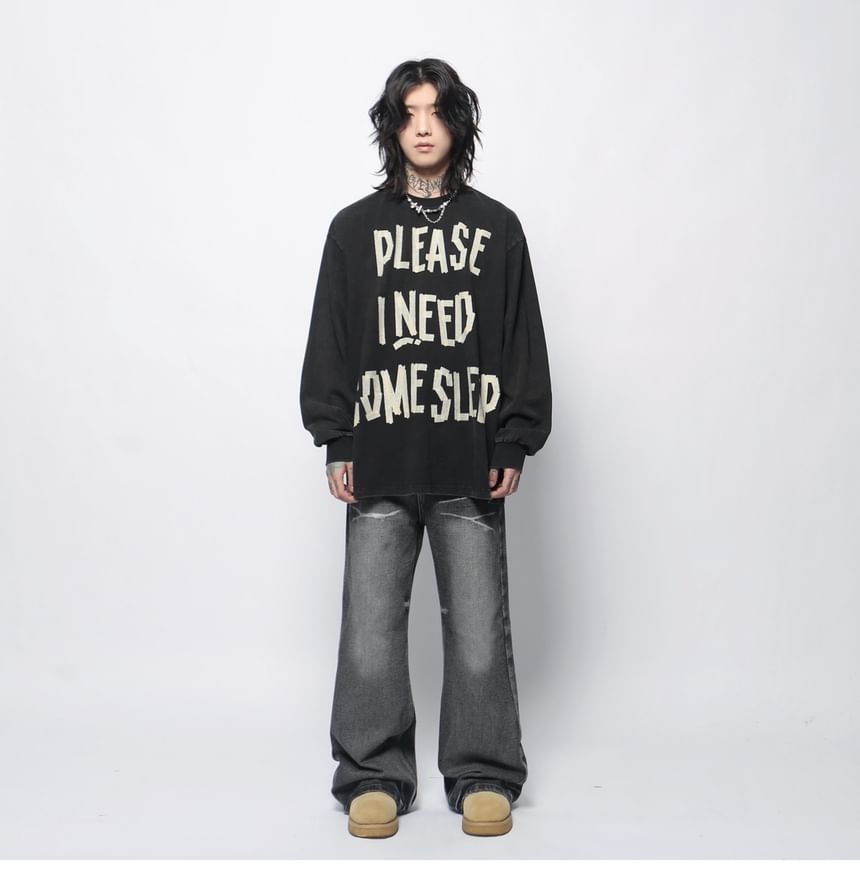 Derbundy - Sweatshirt met ronde hals en letterprint