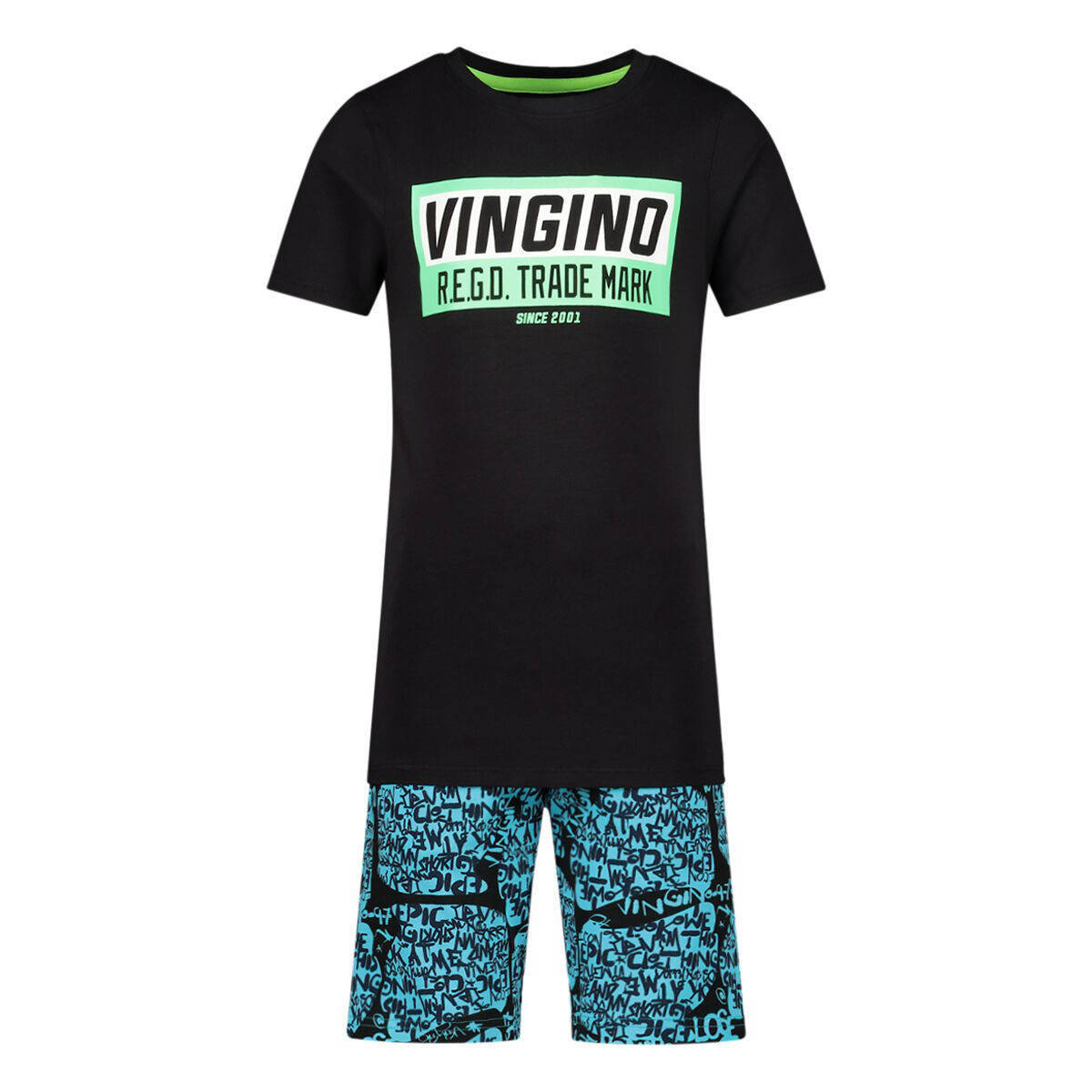 Vingino shortama WALBERTO zwart/blauw