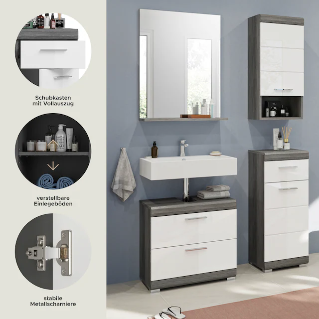 INOSIGN Badmöbel-Set »Siena, 4 teilig, bestehend aus:« Set, TOPSELLER!, 3 Stk. tlg.