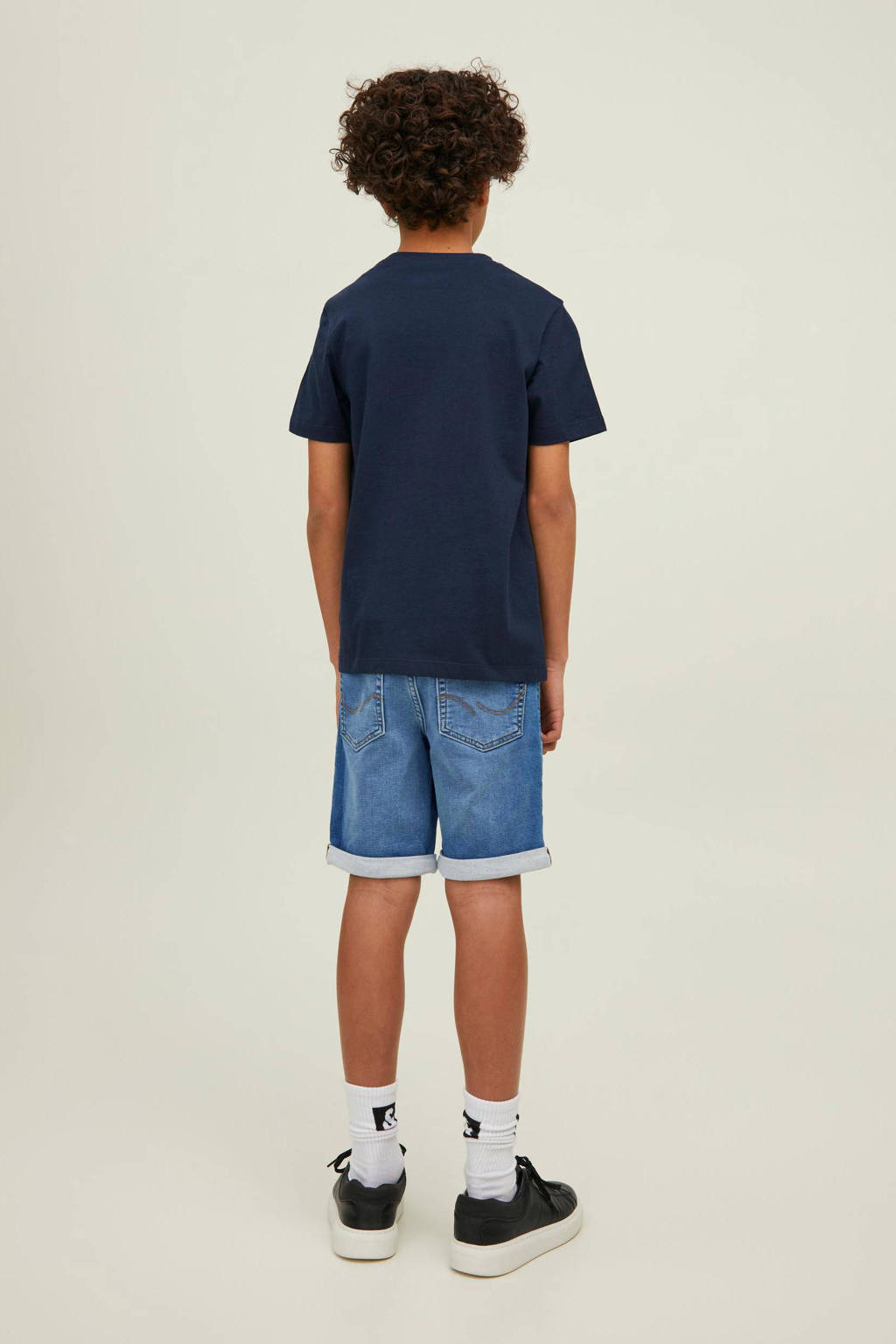 JACK & JONES regular fit jeans bermuda JJIRICK stonewashed